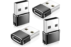 𝟒𝐏𝐚𝐜𝐤 𝐔𝐩𝐠𝐫𝐚𝐝𝐞𝐝 USB to USB C Adapter,Type-C Female to A Male Charger Converter for iPhone 17 Charger,iWatch Ultra SE 9 10 11,iPhone 17 Pro Max 16 15 14,Samsung S25,AirPods,iPad,Car,Xbox