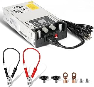 0-12V 0-50A 600W Adjustable DC Bench Power Supply AC 110V/220V to DC Switching Converter with Dual Digital Display Multiple Protection & Smart Cooling for LED Strip Industrial Equipment