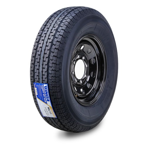 1 WINDA Trailer Tire Wheel ST235/80R16 10-Ply E 124M 8 Lugx 6.5" Black Mod Rim