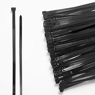 10 Inch Heavy Duty Cable Ties, Nylon Zip Ties 100 Pack &ndash; 50lb Tensile Strength, UV Resistant Self-Locking Wire Ties for Cable Management, Home, Office, Garden & Outdoor Use