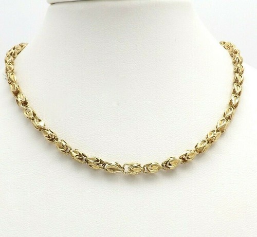 10k Yellow Gold 22" Diamond Cut Turkish Rope Link Chain Necklace 3.5MM 15.5 Gr