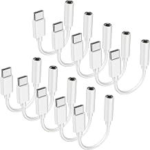 10PCS Type USB C to 3.5mm Female Headphone Jack Adapter | USB C to Aux Audio Dongle Cable Cord, Compatible with Samsung S20/S20+/S20 Ultra, Pixel 4/+4XL, and More USB C Devices