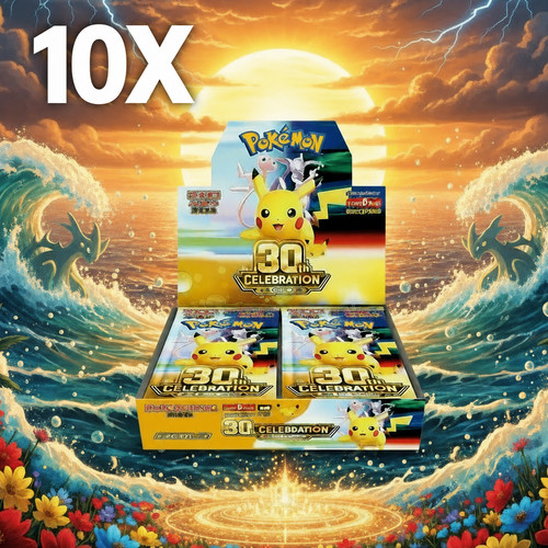 10X Wholesale Bundle Pok&eacute;mon Japanese 30th Celebration Booster Box Sealed USA
