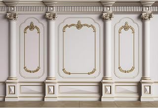10x8ft Ancient Palace Wall Backdrop Retro Pillars Columns European Style Wall Background for Photography Wedding Ceremony Graduation Baby Shower Birthday Kids Adults Portrait Studio prop