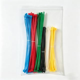 120Pcs 8+6Inch Cable Zip Ties, Assorted Sizes, Multi-Purpose Multi-Color Mix Packed Self-Locking Nylon Wire Ties, Colored Cable Ties for Home,Office,Garden,Workshop