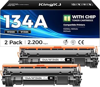 134A Toner Cartridge 2-Black with chip High Yield Replacement for HP 134X W1340X 134A W1340A Compatible with HP Laserjet M209dw MFP M234dw M234sdw M234sdn M209dwe M234dwe M234sdwe M234sdne Printer Ink