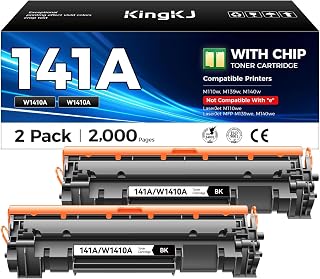 141A Toner Cartridge 2-Black with chip High Yield Replacement for HP 141A W1410A 141X W1410X Compatible for HP Laserjet Pro M110w MFP M140w M139 M110we M140we M139we M110 M140 Printer Laser All-in-One