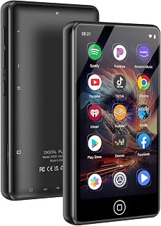 144GB MP3 Player with Bluetooth and WiFi,MP3 & MP4 Players with 4.02-inch Touchscreen and Speaker,Spotify Music Players with Pandora,Audible,Amazon Music,Spotify,Play Store,Up to 1TB