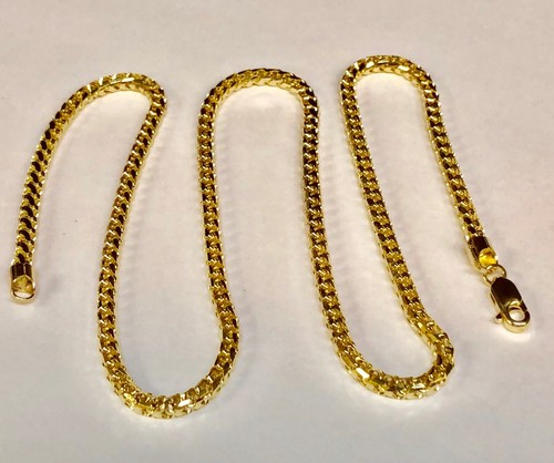 14k Solid Yellow Gold 24" D/C Franco Curb Link Chain Necklace 67 Grams 4.6MM