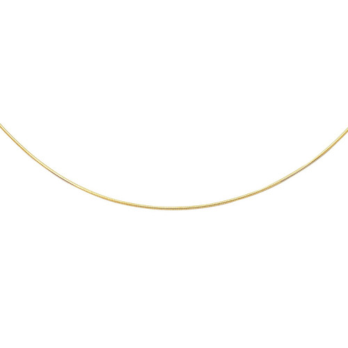 14k Yellow Gold 16" Round Omega 1.50mm 6.3 Grams Chain/Necklace Screw Off Lock