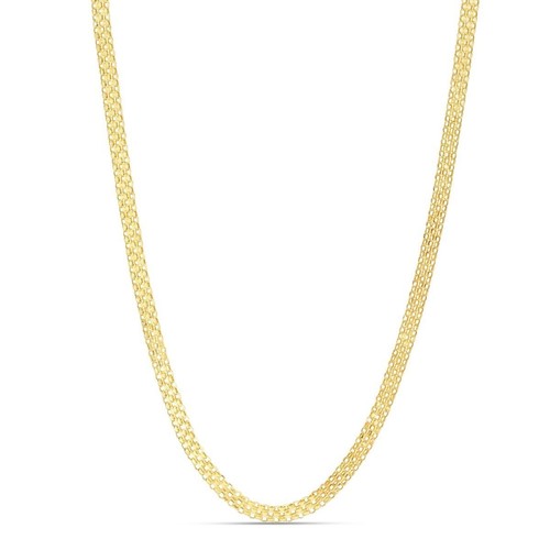 14k Yellow Gold 3.5mm Bismark Braided Link Chain Necklace 18" 2.8 Grams