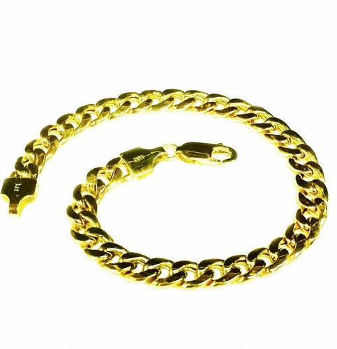14k Yellow Gold 8.5" Mens Lite Miami Cuban Curb Link 4.5MM 5Grams Chain Bracelet