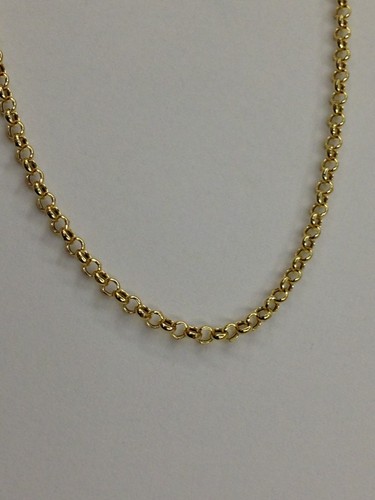 14k Yellow Gold Round Cable ROLO Link Pendant Chain/Necklace 18" 1.9mm 1.5 grams