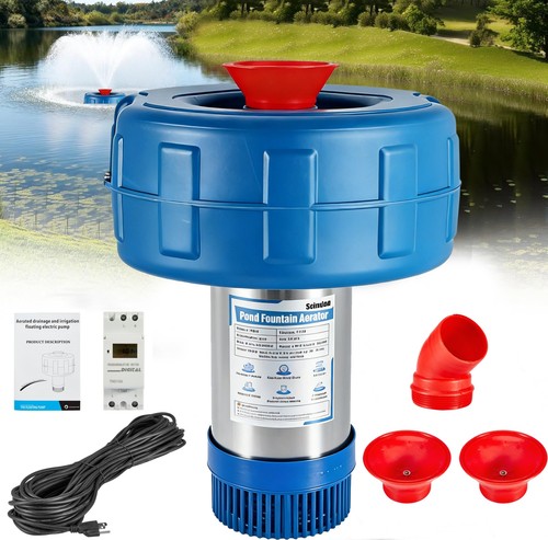 15000 GPH Pond Fountain Aerator 750W -Pond Fountain -1HP Floating Aerator Pump
