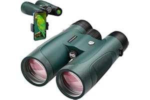 15x52 HD Binoculars for Adults High Powered with Upgraded Phone Adapter - Large View Binoculars with Clear Low Light Vision - Lightweight Waterproof Binocular for Bird Watching Travel Hunting Cruise