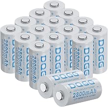 16 Pack 3.7V 16340 Ni-MH Button Top Batteries Ni-MH Rechargeable Battery for Headlamp, LED Flashlight, Electronic Devices etc
