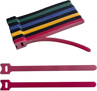 160 PCS 8 Inches Multi-Colour Reusable Cable Ties Cord Straps Multi-Purpose Wire Ties Cord Wrap Hook and Loop Organizer Cable Management,Adjustable Cord Ties for Home,Garden,Office,Data Centers