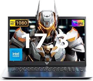17.3 Inch Laptop with Windows11,Intel Quad-core Processor, 6000 mAh Battery
