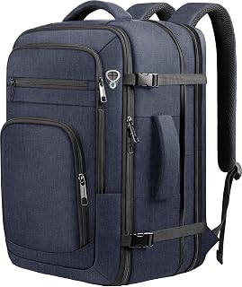 17.3" Laptop Expandable Travel Backpack 40L-50L, TSA Compliant Carry On Backpack, Spacious Business Backpack with Organizer Pockets for Work & Daily Commuting