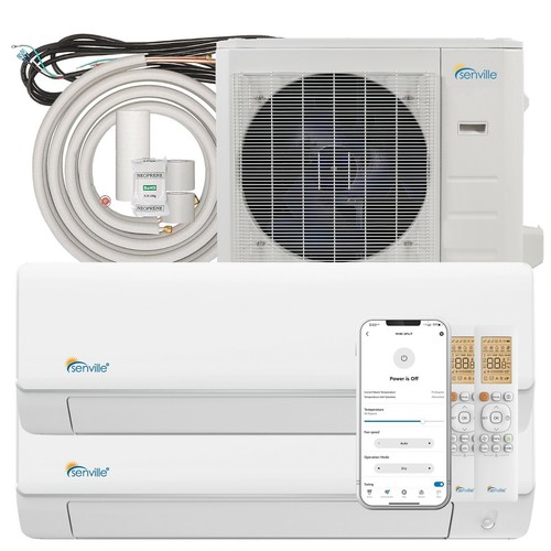 18000 BTU Dual Zone Mini Split Air Conditioner and Heat Pump (2 x12000 BTU)