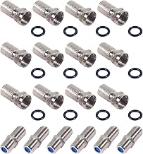 18pcs Coaxial Cable Connectors, Nickel Plated 3GHz Coax Coupler for Coaxial Cable Extender, TV Cable Repair