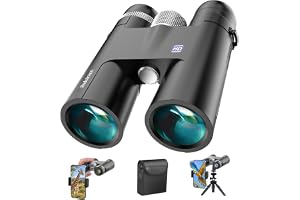 18x50 HD Professional Large View Binoculars for Adults,Black | BAK4 Prism Waterproof Binoculars with Phone Adapter, Tripod and Tripod Adapter for Bird Watching,Travel,Concerts