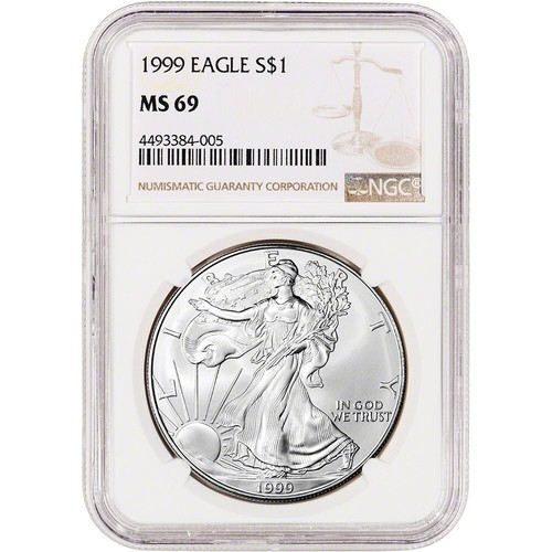 1999 American Silver Eagle Coin - NGC MS69