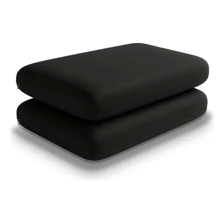 2 Almohadas Inteligentes Viscoel&aacute;sticas 60x35 / Fundas Negra Negro
