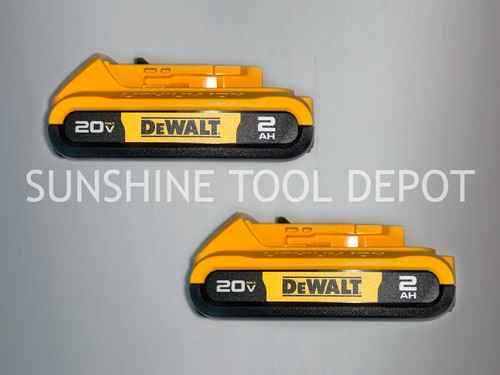2 New Dewalt DCB203 20V Max  Batteries 2.0Ah Lithium Ion Li-Ion 20 Volt DCB203-2