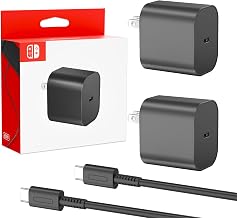 2-Pack 10ft Charger for Nintendo Switch 2-20V 3A 60W AC Adapter Fast Charging with 10ft USB C Cable - Compatible with Switch/OLED/Lite/Steam Deck - Support 4K TV Mode - Original Quality