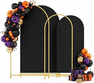 2 Pack Arch Backdrop Stand (7.2FT/6FT), Metal Arch Frame Stand with Cover