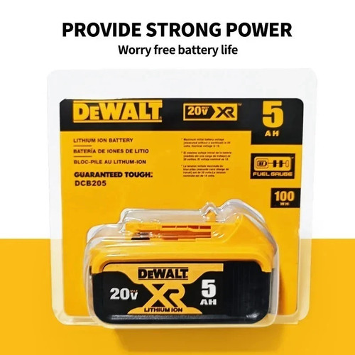 2 Pack DEWALT DCB205-2 20V Max XR 5.0Ah Lithium-Ion Battery