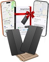 (2 Pack) Wallet Tracker Card (iOS and Android), 5 Years Battery Smart Card | 0.09 Slim Tracking Card Work with Apple Find My & Google Find Hub, GPS Locator for Luggage Passports, Backpack