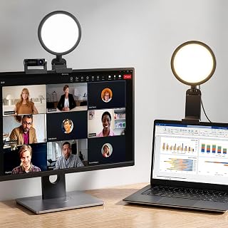 2 Pack Zoom Lighting for Computer, 5&ldquo; Small Lighting for Video Call/Conference/Streaming, 50 Modes CRI>97.8, 3000K-6500K, Ring Light with Stand for Laptop/Monitor/Webcam
