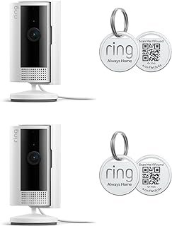 2 Ring Indoor Cam (2nd Gen), White with 2 Ring Pet Tag