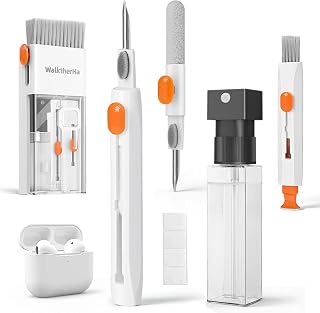 20-in-1 for AirPod Cleaner Kit Pro 4 3 2 1 - Multifunction Cleaning Tool for Headphones Earbuds Phone Laptop Keyboard Screen - Metal Tip, Soft Brush, Flocking Sponge, 15ml Spray, Cloth, Putty
