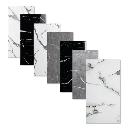 20 Placas Vinilo Autoadhesivo Simil Marmol Color Calacatta De 30x60cm 2mm De Espesor 3.6m2 panel Marca Holzboden