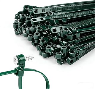 200 PCS 14 inch Green Zip Ties with Screw Hole 70lbs Mountable head Cable Ties Straps Multipurpose Heavy Duty Nylon Cable Zip Ties with Screw Mounting Hole