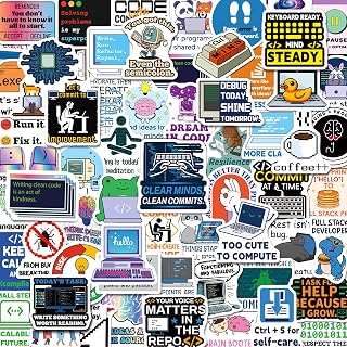 200PCS Programming Stickers, Coding Vinyl Decals