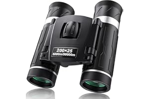 200x25 Compact Binoculars for Adults and Kids, High Powered Mini Pocket Binoculars, Waterproof Small Binocular for Bird Watching, Hunting, Concert, Theater, Opera, Traveling, Sightseeing