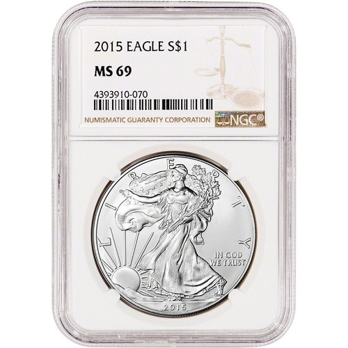 2015 American Silver Eagle Coin - NGC MS69