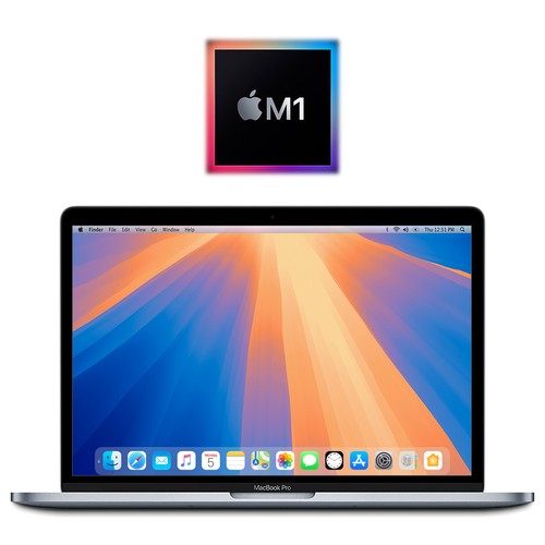 2020 Apple M1 MacBook Pro 13" 16GB/512GB SSD - (Silver) A2338 w/1 Year Warranty