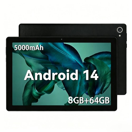 2025 Tablet 10 inch Android 14 Tablet 8+64GB 1280x800 IPS Touchscreen 5000mAh US