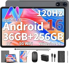 2026 Android 16 Tablet 12 inch - 36GB+256GB+2TB Expand, Gemini AI (Pink)