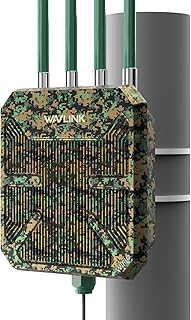 2026 AX1800 Outdoor WiFi 6 Extender Long Range, WAVLINK Outdoor WiFi Access Point with PoE, 4x8dBi High-Gain Antennas, IP67 Weatherproof, Support Up to 256 Devices for Farm, Yard, Patio, RV, Garage