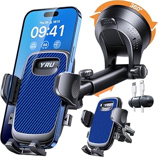 【2026 BEST & Military-Grade】360&deg; Rotatable Suction Car Phone Holder Mount