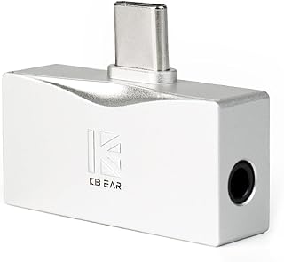 2026 Latest KBEAR TC06 USB C DAC with Headphone Amplifier, Portable Mini DAC Amp with 3.5mm 4.4mm Output, HIFI Hi-Res USB C to 3.5mm Audio Adapter for KZ ZS10 PRO IEM,Work with PC/Laptop/Phone(Silver)