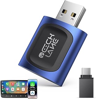2026 Upgraded 2-in-1 Wireless CarPlay Adapter & Android Auto Wireless Adapter, Bluetooth Car Adapter for Wired to Wireless, Fast & Stable Auto-Connect, 5G WiFi & BT 5.4, Plug & Play (USB-C/A)