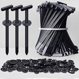2026 Upgraded Nylon Universal Cable Tie Buckle, Heavy Duty Self-Locking Rivet Zip Ties, Multifunctional Cable Tie Buckle for Car Daily Repair, Home, Office, Garden, Workshop(100Pcs)