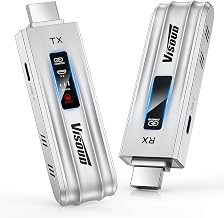 2026 Upgraded Wireless HDMI Transmitter and Receiver, 328FT/100M, Wireless HDMI 4K Decode 1080P@60Hz Output Zero Latency, Plug&Play Dual-Band 5.8+2.4G Video and Audio for PC/Laptop/TV/Monitor